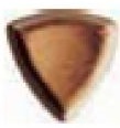Спецэлементы ABK Petraia Sguscia Ocra A500512, цвет коричневый, поверхность матовая, треугольник, 10x25