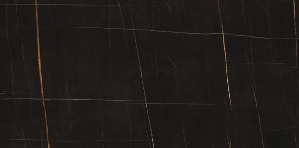 Керамогранит Ariostea Ultra Marmi Sahara Noir Lucidato Shiny UM6L157585, цвет чёрный, поверхность полированная, прямоугольник, 750x1500