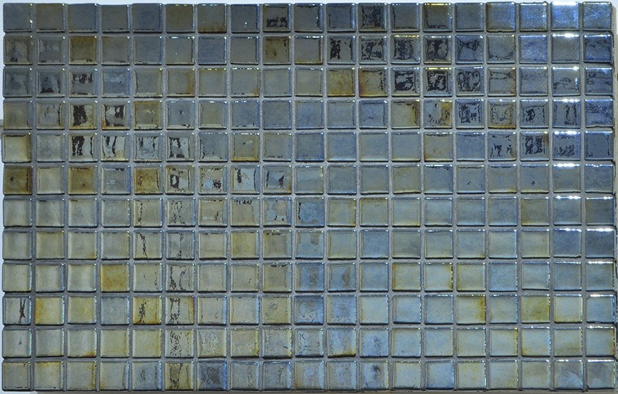 Мозаика Ezarri Metal Lava, цвет серый, поверхность глянцевая, прямоугольник, 313x495
