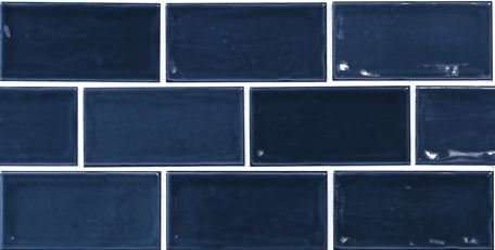 Керамическая плитка El Barco Glamour Marino, цвет синий, поверхность глянцевая, кабанчик, 75x150