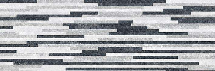 Декоративные элементы Laparet Alcor плитка настенная микс мозаика 17-10-01-1188, цвет чёрно-белый, поверхность матовая, прямоугольник, 200x600