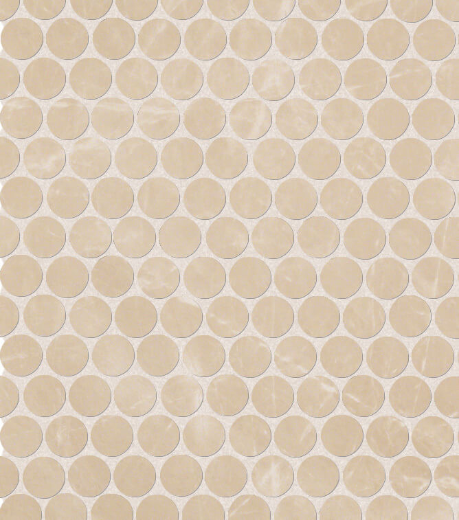 Мозаика Fap R.D. Beige Duna Round Gres Mos. fNJA, цвет бежевый, поверхность глянцевая, прямоугольник, 295x325