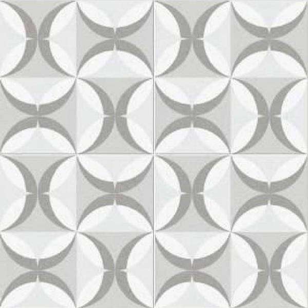 Керамическая плитка Dual Gres Hydraulics Cut Narbonne Silver, цвет серый, поверхность матовая, квадрат, 450x450