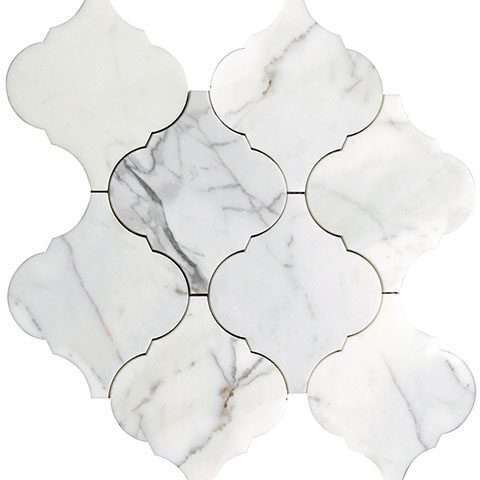Мозаика Skalini Trellis TRL-4, цвет белый, поверхность глянцевая, квадрат, 300x300