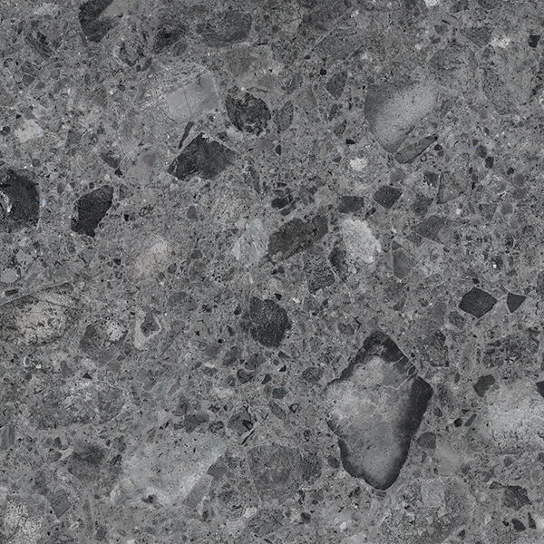 Керамогранит Идальго Герда LLR Темно-серый, цвет чёрный, поверхность лаппатированная, квадрат, 600x600