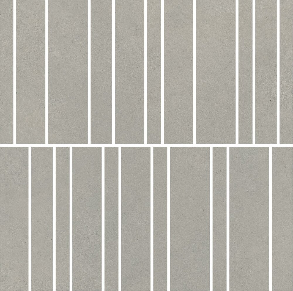 Мозаика Impronta Nuances Grigio Mos.Listelli NU02ML, цвет серый, поверхность матовая, прямоугольник, 300x300