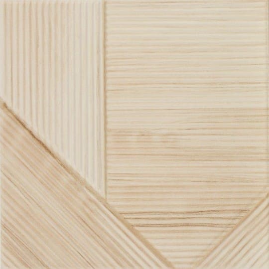 Керамическая плитка  Shapes 3 Stripes Mix Bamboo 187547, цвет бежевый, поверхность матовая, квадрат, 250x250