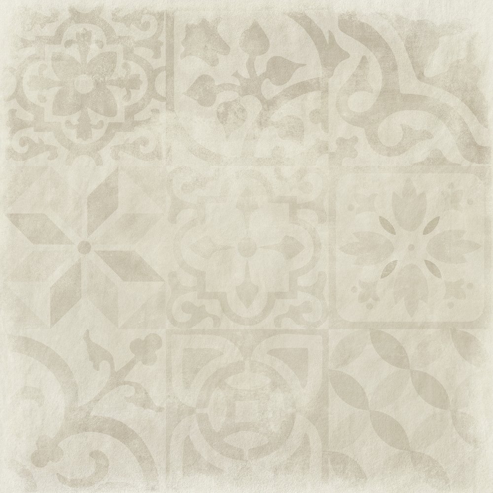 Декоративные элементы Love Tiles Ground Offshore White Ret., цвет белый, поверхность глазурованная, квадрат, 592x592