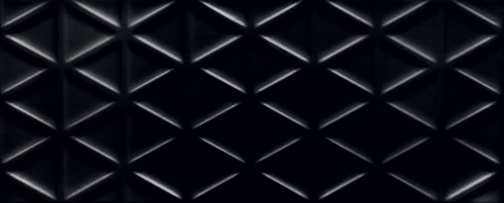 Декоративные элементы Tubadzin Senza Geo Black STR, цвет чёрный, поверхность глянцевая, прямоугольник, 298x748