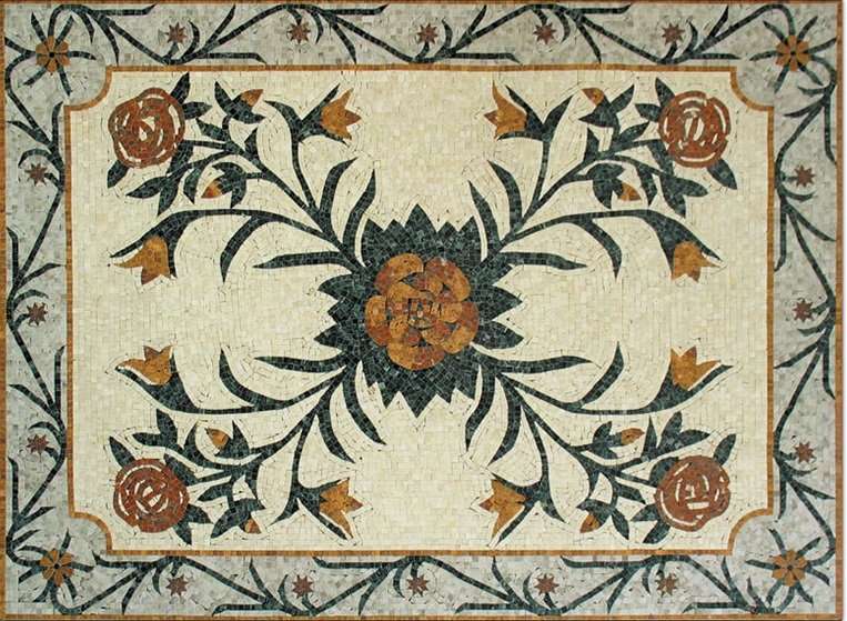 Мозаика Natural Mosaic Мозаичные ковры PP-03 (PH-035), цвет разноцветный, поверхность полированная, прямоугольник, 850x1150