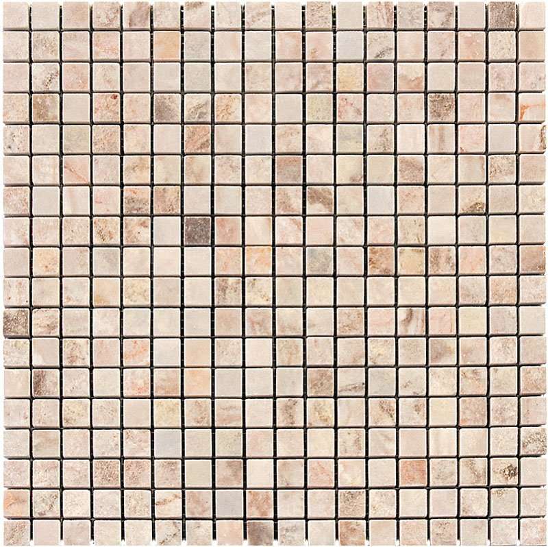 Мозаика Natural Mosaic Adriatica (1,5X1,5) 7M038-15P, цвет розовый, поверхность полированная, квадрат, 305x305