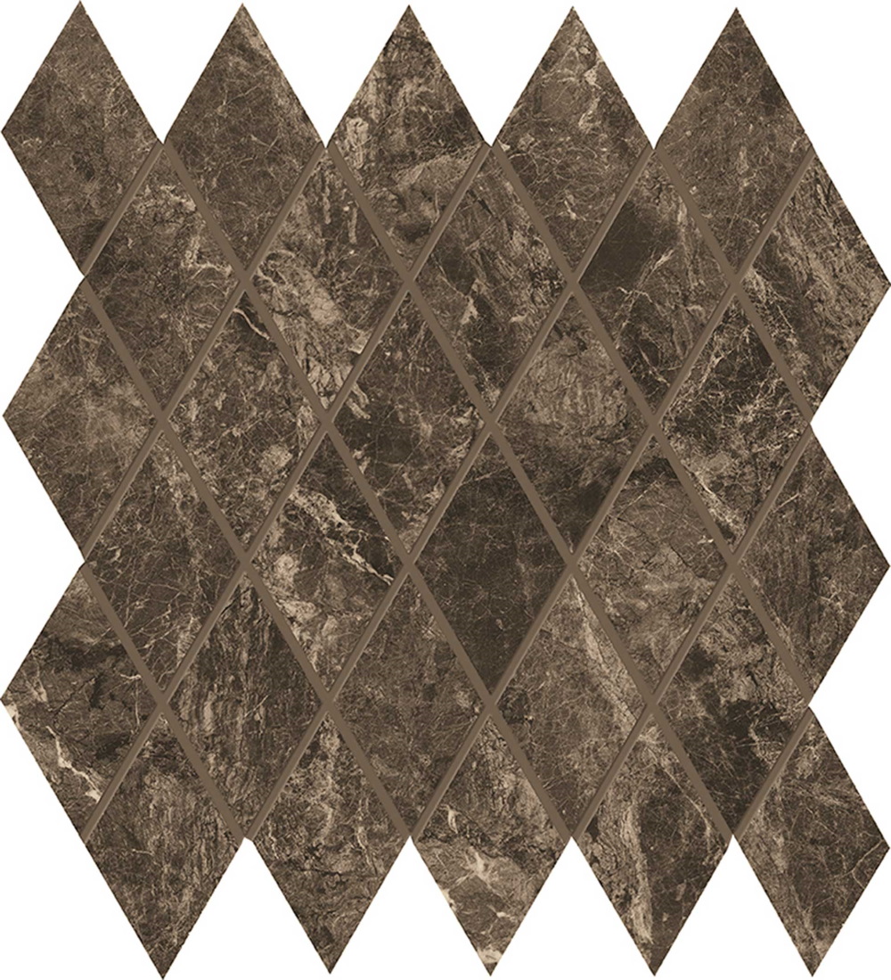 Мозаика Emilceramica (Acif) Tele Di Marmo Losanghe Xl Frappuccino Pollock Lapp EDT6, цвет коричневый, поверхность лаппатированная, ромб, 282x291