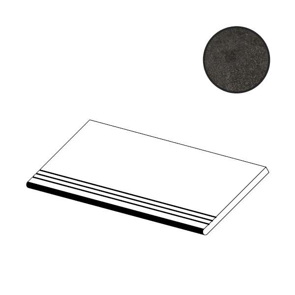 Ступени Italon Voyager Black Gradino 610140000156, цвет чёрный, поверхность матовая, прямоугольник, 300x600
