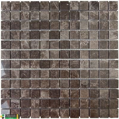 Мозаика Chakmaks Anatolian Stone Sultan Dark, цвет коричневый тёмный, поверхность структурированная, квадрат, 305x305
