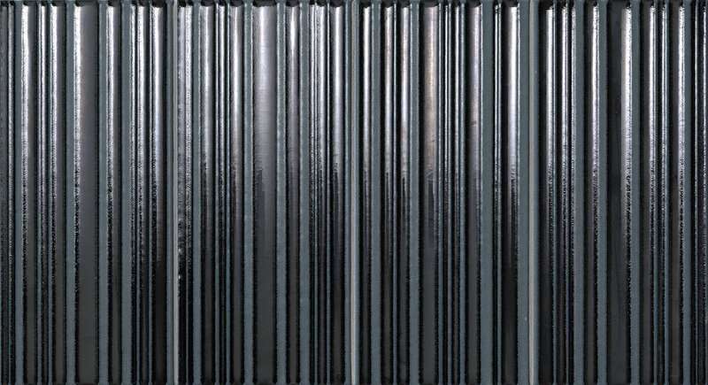 Декоративные элементы Fap Milano&Wall Righe Metal Blu Inserto Rete fNV2, цвет чёрный, поверхность матовая, прямоугольник, 305x560