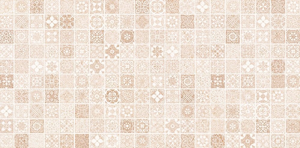 Керамическая плитка Dual Gres Mosaico Vasari Cream, цвет бежевый, поверхность матовая, прямоугольник, 300x600