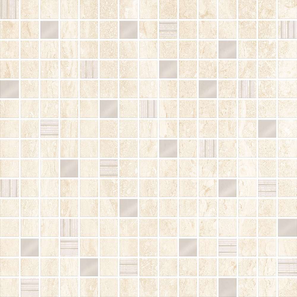 Мозаика Eurotile Lia Light, цвет слоновая кость, поверхность глянцевая, квадрат, 295x295