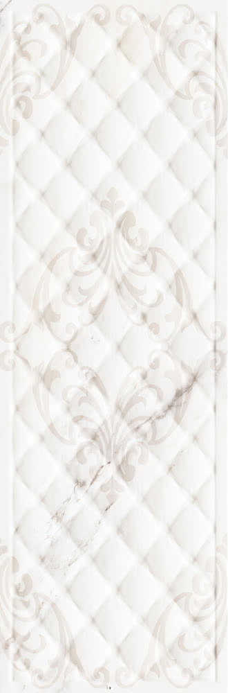 Декоративные элементы Ascot Glamourwall Calacatta Capitone Dec GMC10CD, цвет белый, поверхность глянцевая, прямоугольник, 250x750