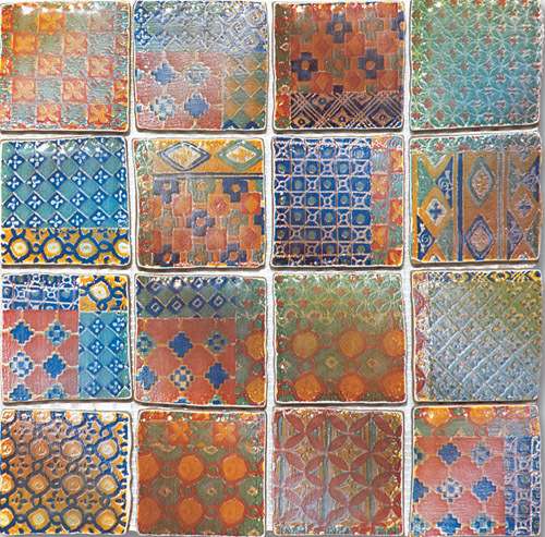 Мозаика Ker-av Frammenti&Riflessi Tramonto Veneziano su Rete (7,5X7,5) KER-9044, цвет разноцветный, поверхность глянцевая, квадрат, 300x300