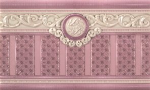 Бордюры Blau Fifth Avenue Zoc. MLV, цвет розовый, поверхность глянцевая, прямоугольник, 150x250