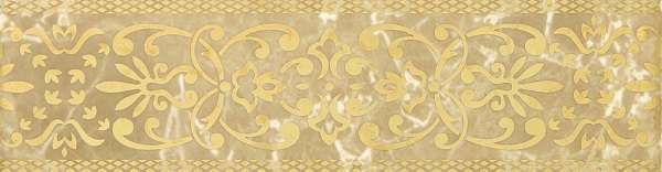 Бордюры Gracia Ceramica Bohemia Beige Border 01, цвет бежевый жёлтый, поверхность глянцевая, прямоугольник, 65x250
