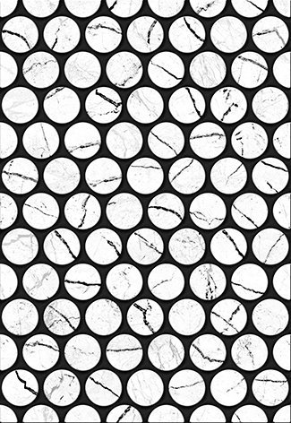 Керамическая плитка Керамин Помпеи 7 тип 1, цвет чёрно-белый, поверхность глянцевая, прямоугольник, 275x400