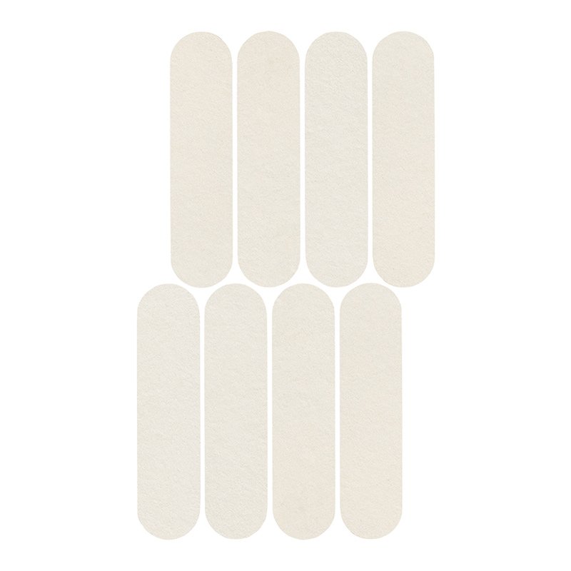 Мозаика Impronta Nuances Bianco Mos.Ovale NU01MOV, цвет белый, поверхность матовая, круг и овал, 195x370