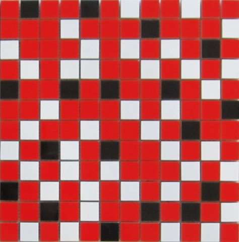Мозаика Aparici Nordic Mix Red Mosaic 2,5X2,5, цвет красный, поверхность глянцевая, квадрат, 298x298