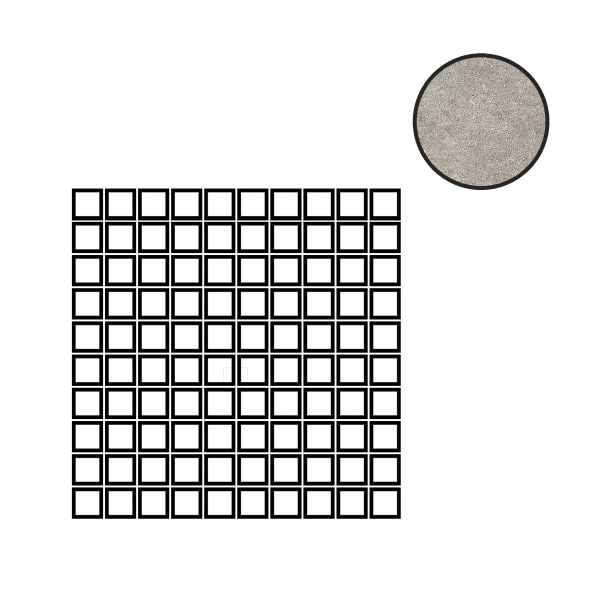 Мозаика Cerim Elemental Stone Grey Sandstone Mos Luc 767153, цвет серый, поверхность лаппатированная, квадрат, 300x300