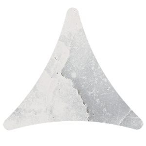 Вставки Vives Marblelous Star Erdek, цвет белый серый, поверхность матовая, треугольник, 111x127