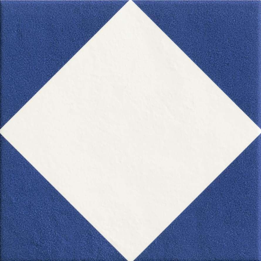 Декоративные элементы Mutina Margherita Rhombus White Ndm41, цвет белый синий, поверхность матовая, квадрат, 205x205