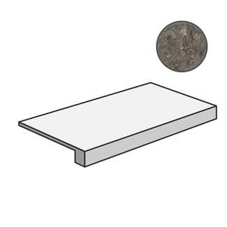 Ступени Italon Room Grey Stone Scalino Frontale 620070001229, цвет серый, поверхность патинированная, прямоугольник с капиносом, 330x1200