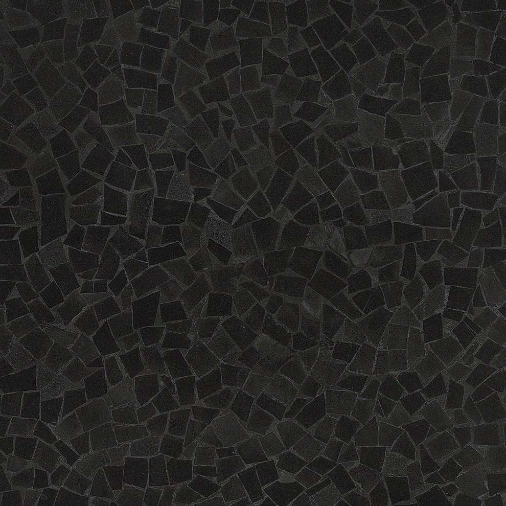 Керамогранит Fap Roma Diamond Frammenti Black Brillante fNEO, цвет чёрный, поверхность полированная, квадрат, 750x750