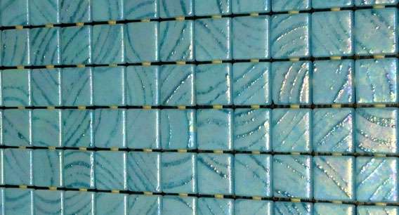 Мозаика Ezarri Vulcano Fuji, цвет бирюзовый, поверхность глянцевая, прямоугольник, 313x495