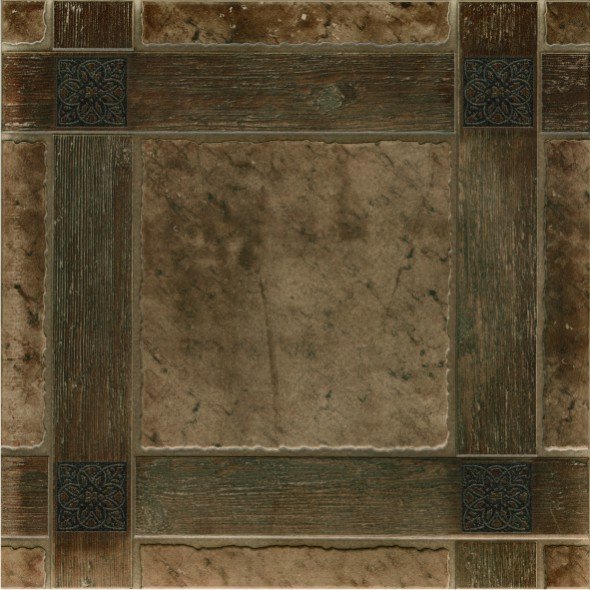 Керамогранит Керамин Шато 4, цвет коричневый, поверхность матовая, квадрат, 500x500