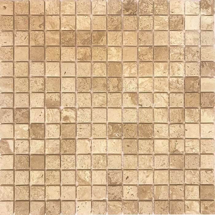 Мозаика Q-Stones QS-003-20T/4, цвет коричневый, поверхность матовая, квадрат, 305x305