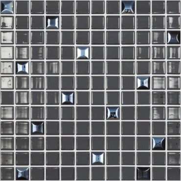 Мозаика Vidrepur Edna Mix №828 Черный, цвет чёрный, поверхность глянцевая, квадрат, 317x317