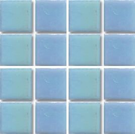 Мозаика Irida Glamour A10.111(1), цвет голубой, поверхность глянцевая, квадрат, 318x318