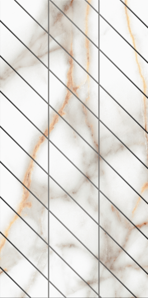 Мозаика Ametis By Estima Supreme Ferrum SM03 Corner Неполированный 30x60x10 67304, цвет белый бежевый, поверхность матовая, прямоугольник, 300x600