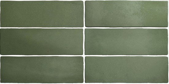 Керамическая плитка Equipe Magma Malachite 24965, цвет зелёный, поверхность матовая, прямоугольник, 65x200