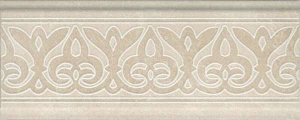 Бордюры Kerama Marazzi Линарес декорированный обрезной BDA016R, цвет бежевый, поверхность матовая, прямоугольник, 120x300