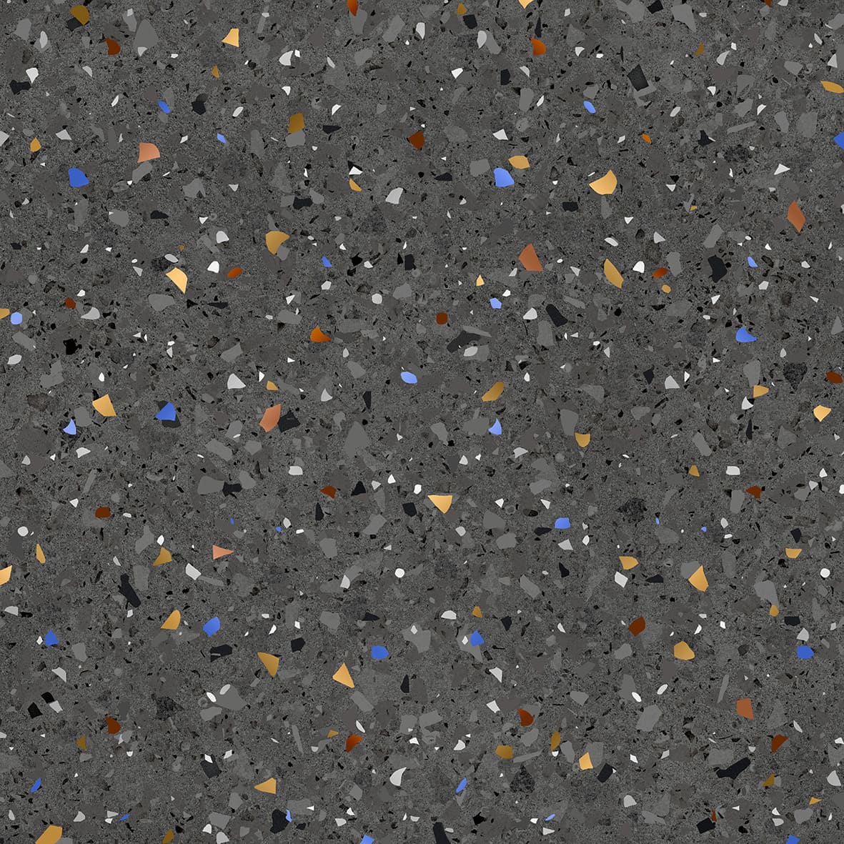 Керамическая плитка Керамин Мари Эрми 1, цвет чёрный, поверхность матовая, квадрат, 500x500