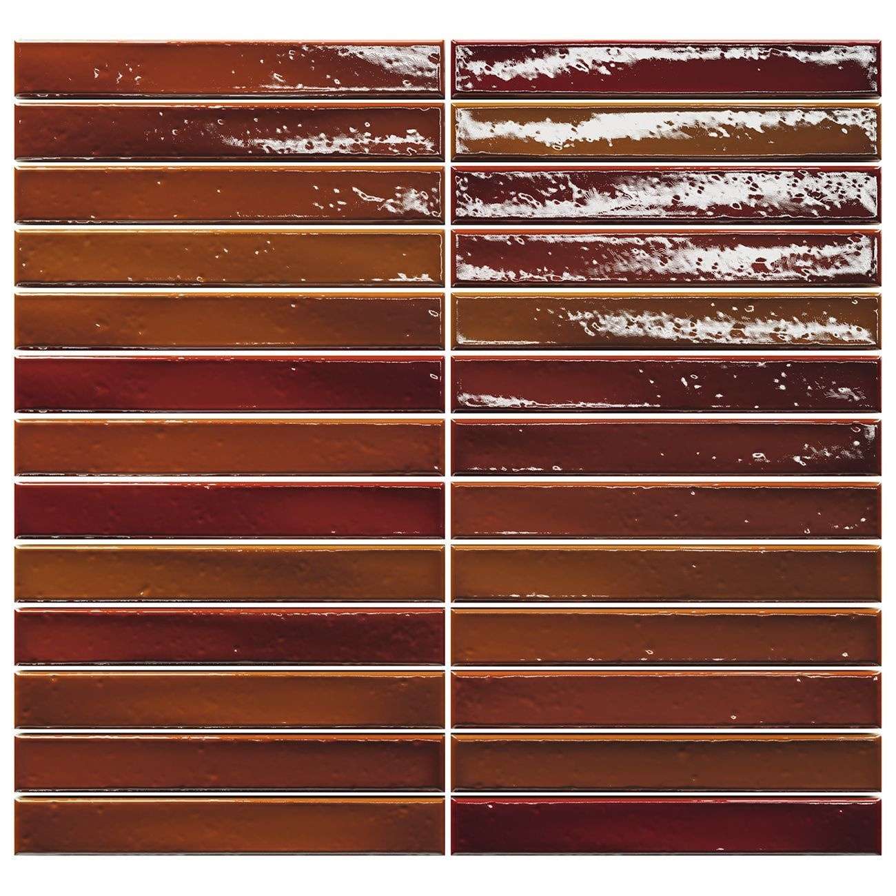 Мозаика Amadis Short Stick Honey Crackle 8436552229330, цвет коричневый, поверхность глянцевая, прямоугольник, 280x300