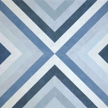 Декоративные элементы Heralgi Tempo Origin Blue, цвет голубой, поверхность матовая, квадрат, 200x200