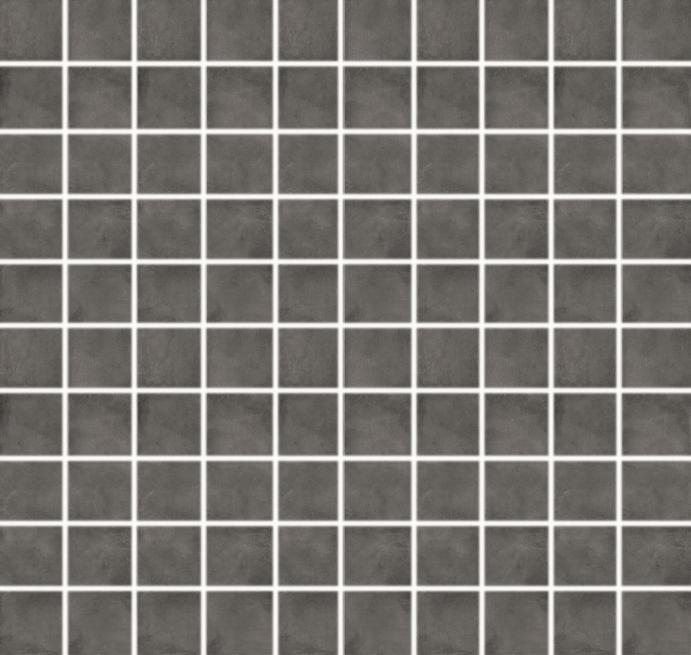 Мозаика Terratinta Kos Antracit TTKO05M3UM, цвет чёрный, поверхность матовая, квадрат, 300x300