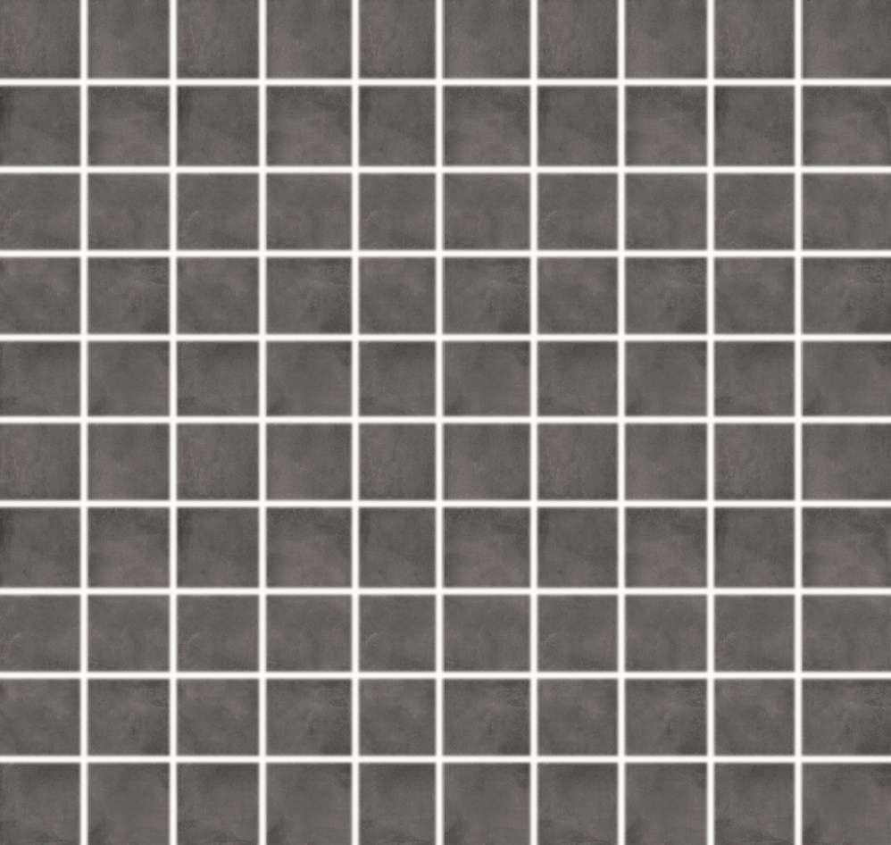 Мозаика Terratinta Kos Antracit TTKO05M3UM, цвет чёрный, поверхность матовая, квадрат, 300x300