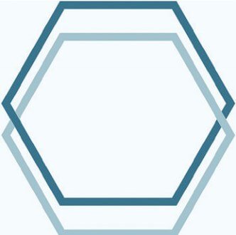 Керамогранит Heralgi Gio Hexagon Cold, цвет синий, поверхность матовая, шестиугольник, 200x200