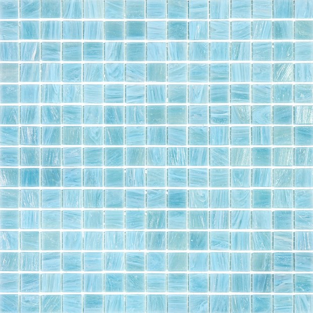 Мозаика Alma Mosaic Stella STM24, цвет голубой, поверхность глянцевая, квадрат, 327x327