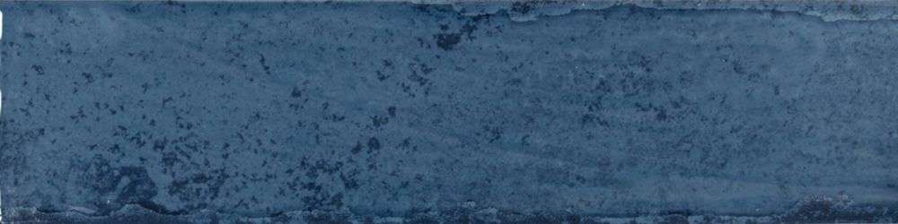 Керамическая плитка Monopole Martinica Blue, цвет синий, поверхность глянцевая, под кирпич, 75x300
