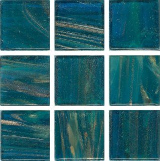Мозаика Irida Space И.20.175(6), цвет бирюзовый, поверхность глянцевая, квадрат, 327x327